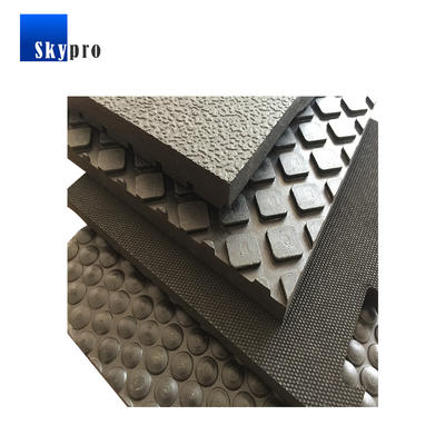 Black Honeycomb Hexagon Customized Rubber Interlocking Flooring Mat