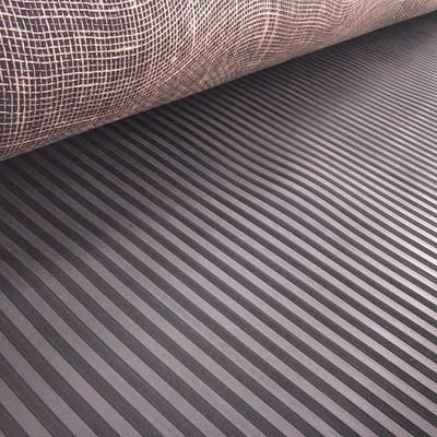 Black ribbed rubber sheet reinforced with stainless steel mesh/cloth