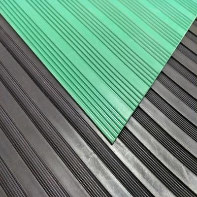 Anti Slip Wide Fine Thin Narrow Ribbed Corrugated Rubber Floor Mat For Workshop