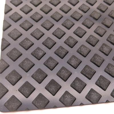 Black Checker Rubber Foot Mat Wear Resistant Anti Slip Matting
