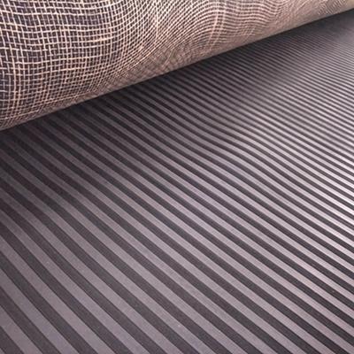 Durable wide ribbed rubber safety mats with nylon mesh fabric