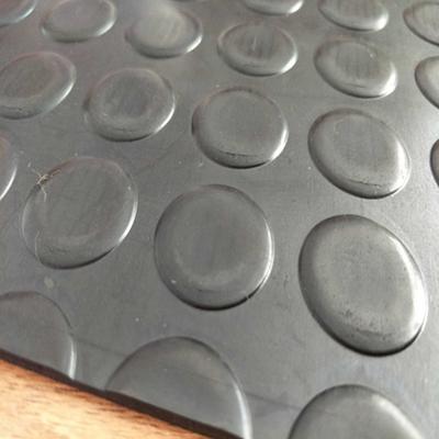 Anti-slip Solid Round Button Industrial Rubber Flooring Mats