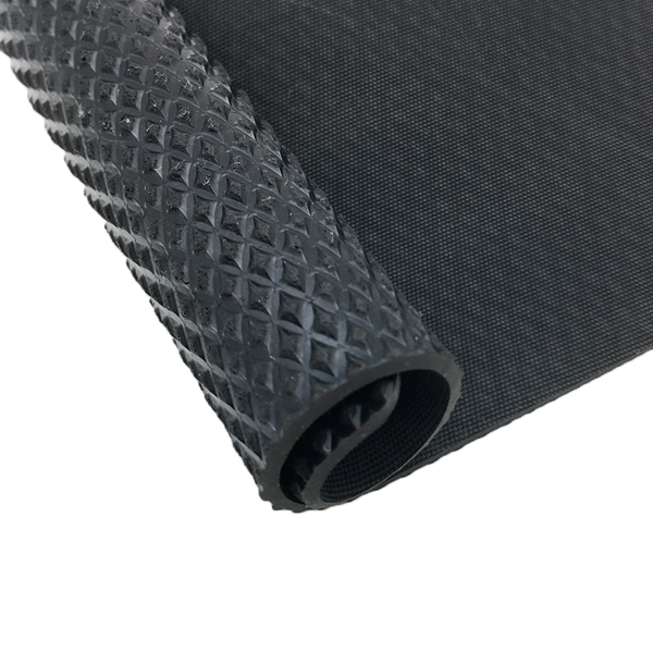 Neoprene black fiber reinforced diamond cheap rubber sheet
