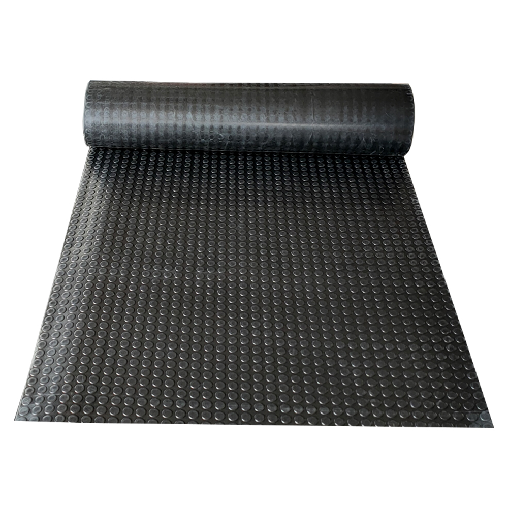 Rubber Sheet Heavy Duty Flooring Gasket Solid Surface Coin Round Stud Rubber Sheet Roll Smooth Embossed Surface Neoprene