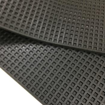 Black EPDM Industrial Anti-slip Waffle Surface Shockproof Rubber Sheet